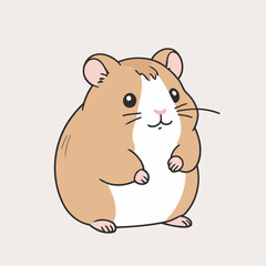 Cute Hamster for children book vector illustration