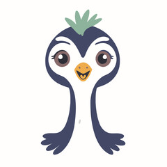 Cute vector illustration of a Emu for toddlers