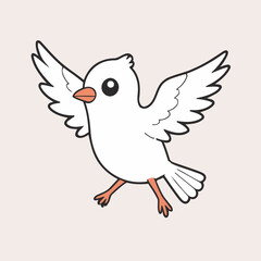 Vector illustration of an endearing Bird for kids' bedtime stories