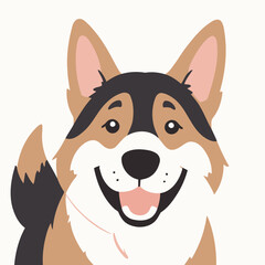 Vector illustration of a cute Dog for toddlers books