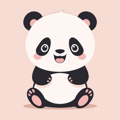 Vector illustration of a cute Panda for kids