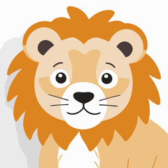 Cute Lion vector illustration for kids story book