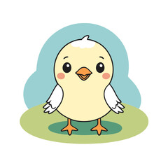 Vector illustration of a cute Seagull for children book