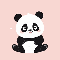 Vector illustration of a cute Panda for kids