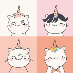 Vector illustration of a playful Unicorn for preschoolers' storytime