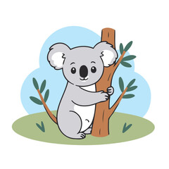 Vector illustration of a winsome Koala for children's literature
