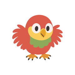 Fototapeta premium Vector illustration of a cute Parrot for toddlers books