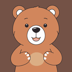 Cute Bear vector illustration for little ones' bedtime routines