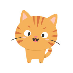 Cute vector illustration of a Cat for youngsters' imaginative stories