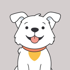 Cute vector illustration of a Dog for toddlers story books