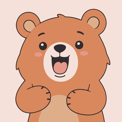 Vector illustration of a cute Bear for children book