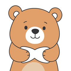 Cute Bear for toddlers vector illustration