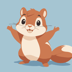 Cute Chipmunk vector illustration for children