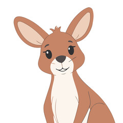 Cute Kangaroo for toddlers story books vector illustration