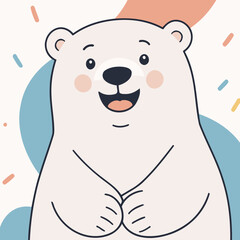 Cute Polarbear vector illustration for little ones' bedtime routines