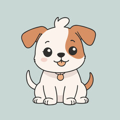 Cute Puppy vector illustration for kids story book