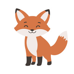 Vector illustration of a winsome Fox for children's literature