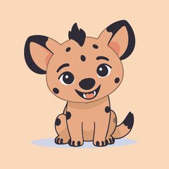 Vector illustration of a winsome Hyena for children's literature