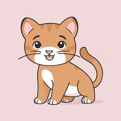 Cute vector illustration of a Puma for youngsters' picture books