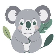 Cute vector illustration of a Koala for youngsters' imaginative stories