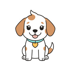 Cute Puppy for toddlers books vector illustration