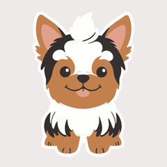 Vector illustration of a cute Dog for toddlers books