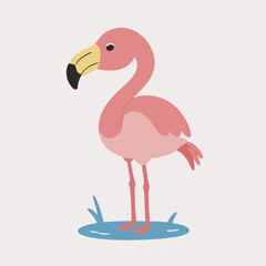 Cute Flamingo for children vector illustration