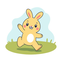 Vector illustration of a cute Bunny for toddlers