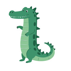 Cute Crocodile for children's books vector illustration