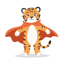Cute Tiger for young readers' picture book vector illustration