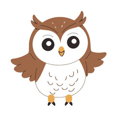 Cute Owl for toddlers' learning books vector illustration