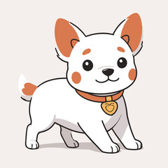 Vector illustration of a cute Dog for children