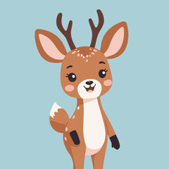 Cute Deer for toddlers vector illustration