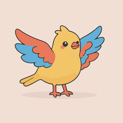 Cute Bird vector illustration for little ones' bedtime routines