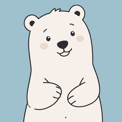 Obraz premium Cute Polarbear vector illustration for children