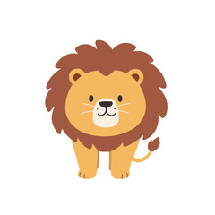 Cute Lion for early readers' adventure books vector illustration