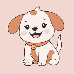 Cute Puppy for children's bedtime stories vector illustration