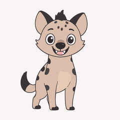 Fototapeta premium Vector illustration of a cute Hyena for kids