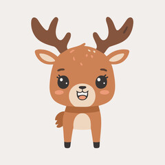 Vector illustration of a playful Deer for preschoolers' storytime