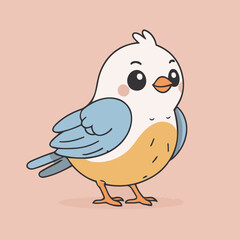 Vector illustration of a cute Bird for toddlers