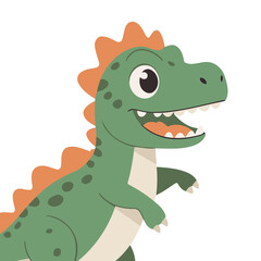 Cute Dino for toddlers' learning books vector illustration