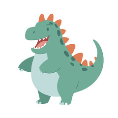 Vector illustration of a sweet Dino for youngsters' imaginative journeys