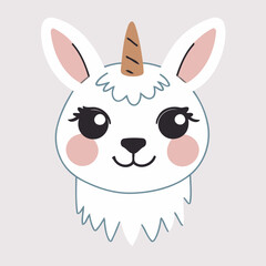 Cute Lama for early readers' adventure books vector illustration