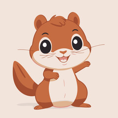 Cute Chipmunk for kids vector illustration