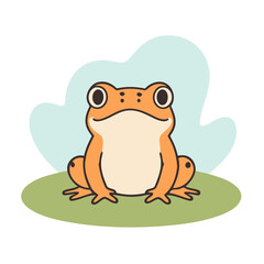 Vector illustration of a cute Toad for toddlers