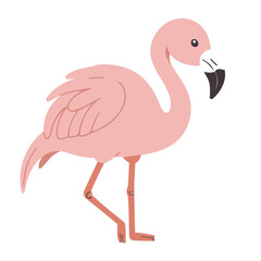 Cute vector illustration of a Flamingo for children's bedtime stories