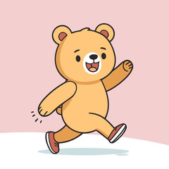 Cute Bear vector illustration of a for toddlers books