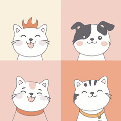 Cute Dog for kids' storybook vector illustration