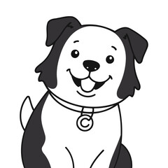 Cute Dog for kids vector illustration