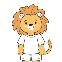 Obraz premium Cute Lion for children's literature vector illustration